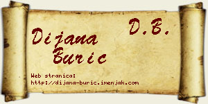 Dijana Burić vizit kartica